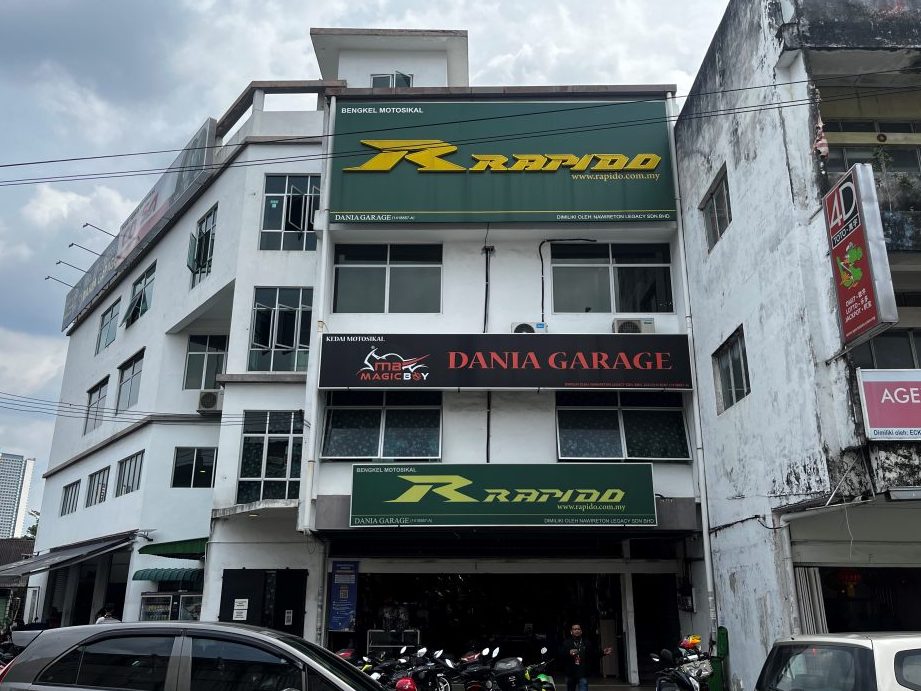 dania garage empayar aksesori servis minyak hitam repair tayar motor