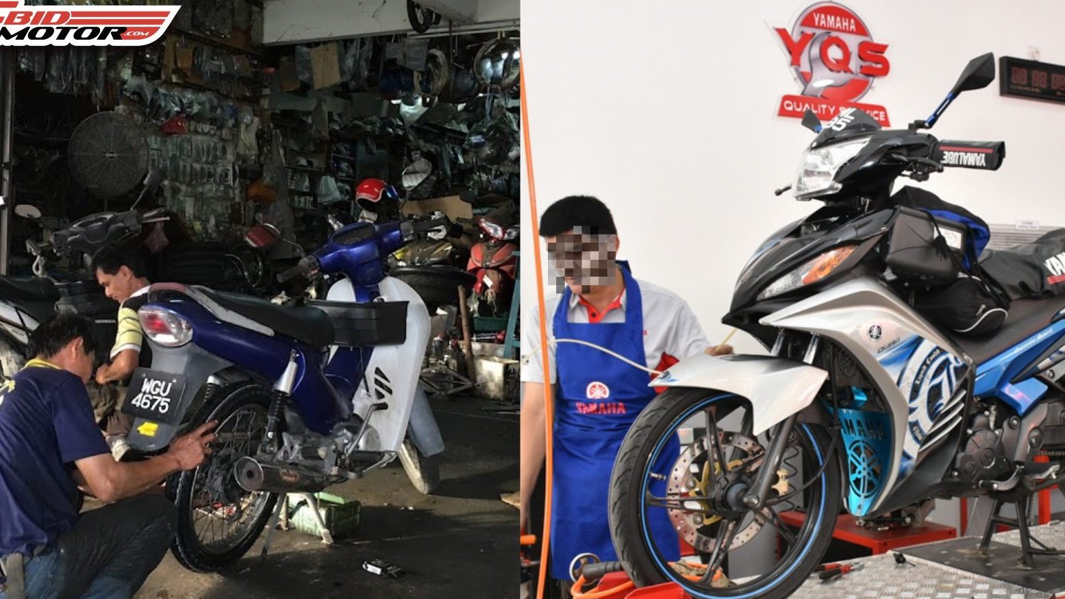kedai membaiki motosikal dan enjin bermotor